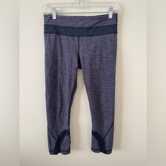 Lululemon Athletica Heathered Navy Leggings ‘30 1/2 - Picture 1 of 4